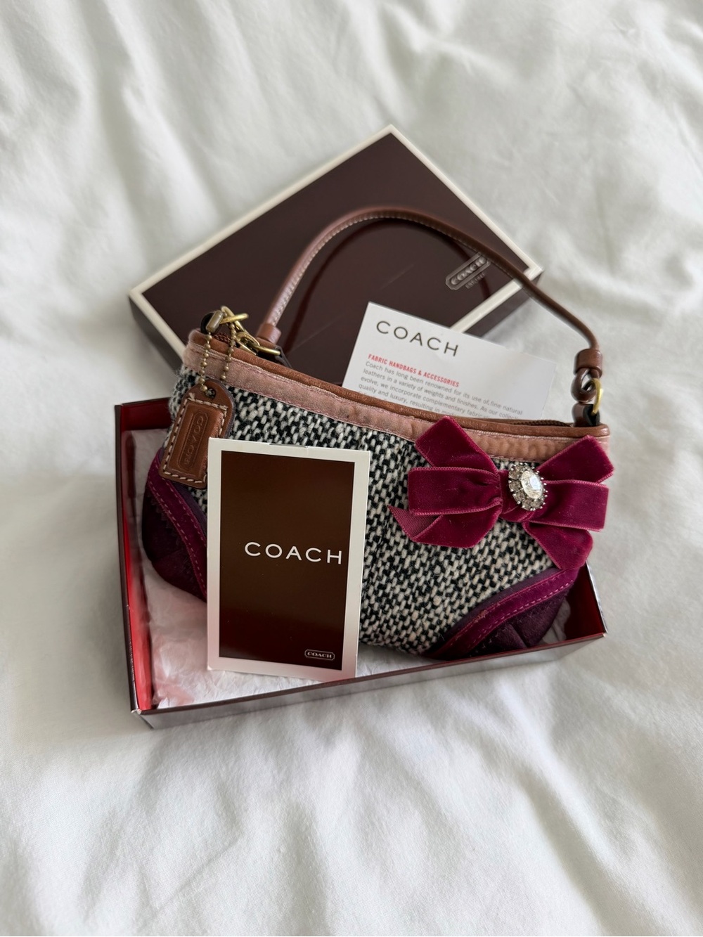 vintage Coach x Swarovski Collection Micro Bag/ Clutch Wristlet